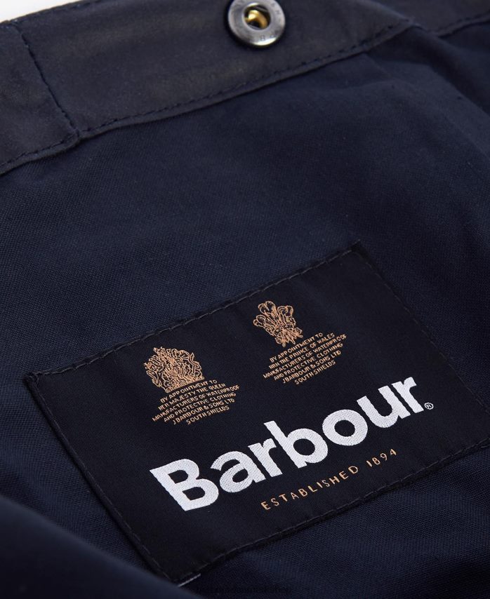 sort almindelig hætte i vokset bomuld BR2BR22346 Mænd Barbour tilbehør