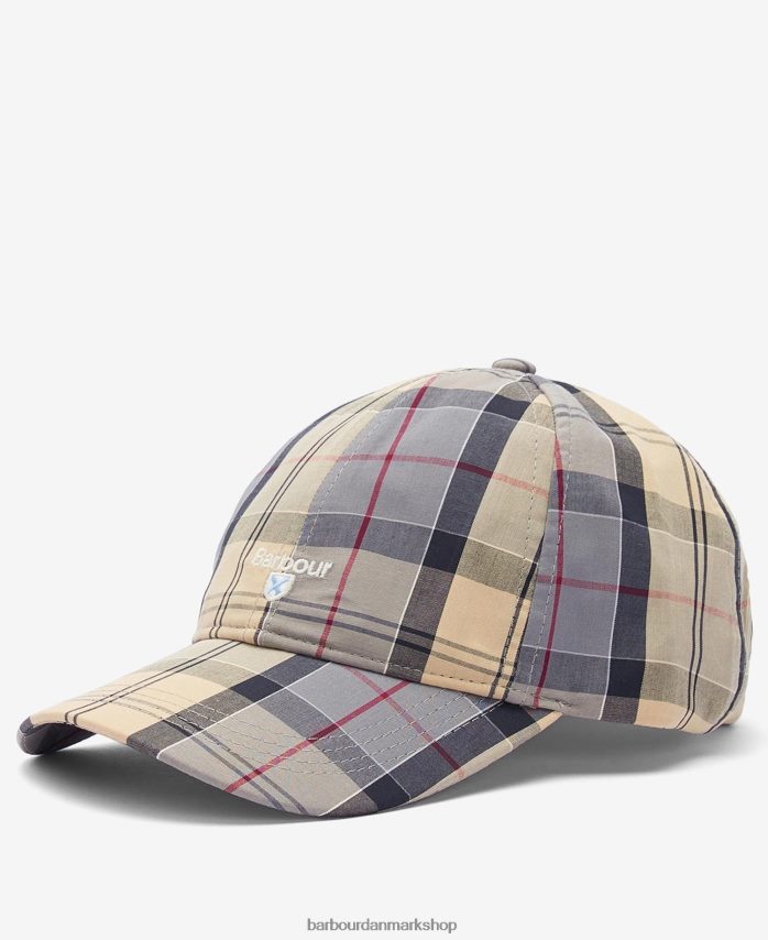 beige tartan sportshætte BR2BR22266 Mænd Barbour tilbehør