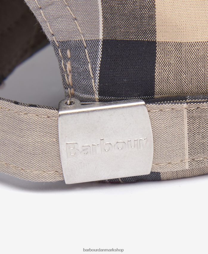 beige tartan sportshætte BR2BR22266 Mænd Barbour tilbehør