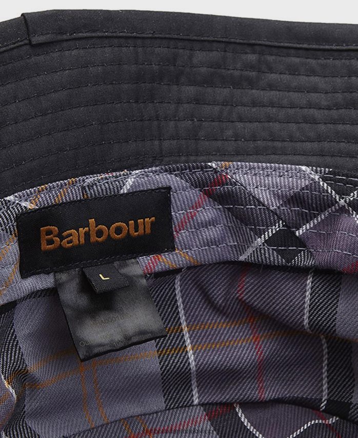 sort voks bøttehat BR2BR22251 Mænd Barbour tilbehør