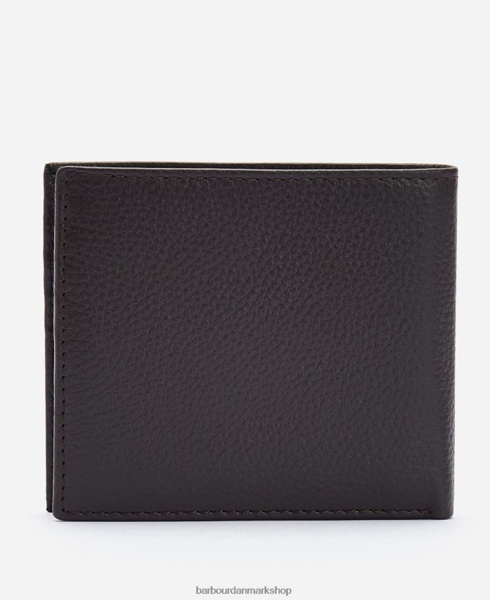 mørkebrun amble læder billfold pung BR2BR22383 Mænd Barbour tilbehør