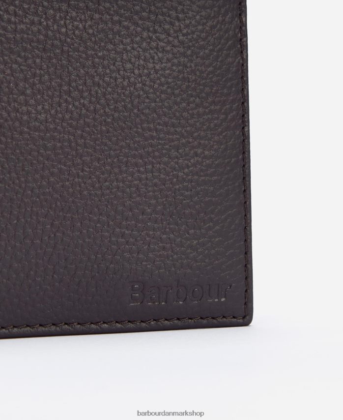 mørkebrun amble læder billfold pung BR2BR22383 Mænd Barbour tilbehør