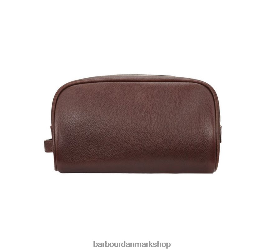 mørkebrun læder vasketaske BR2BR22202 Mænd Barbour tilbehør