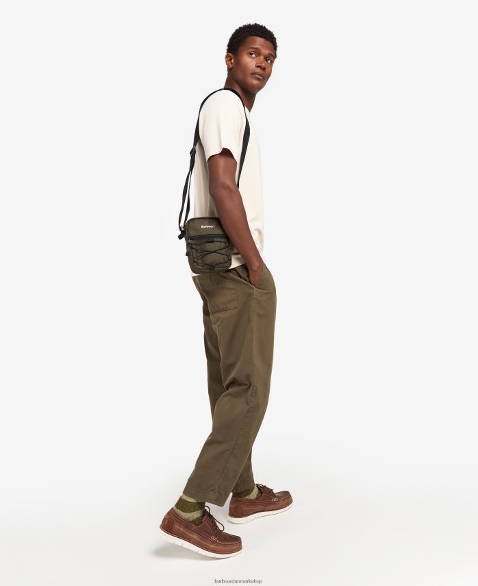 oliven/sort arwin kanvas crossbody taske BR2BR22192 Mænd Barbour tilbehør