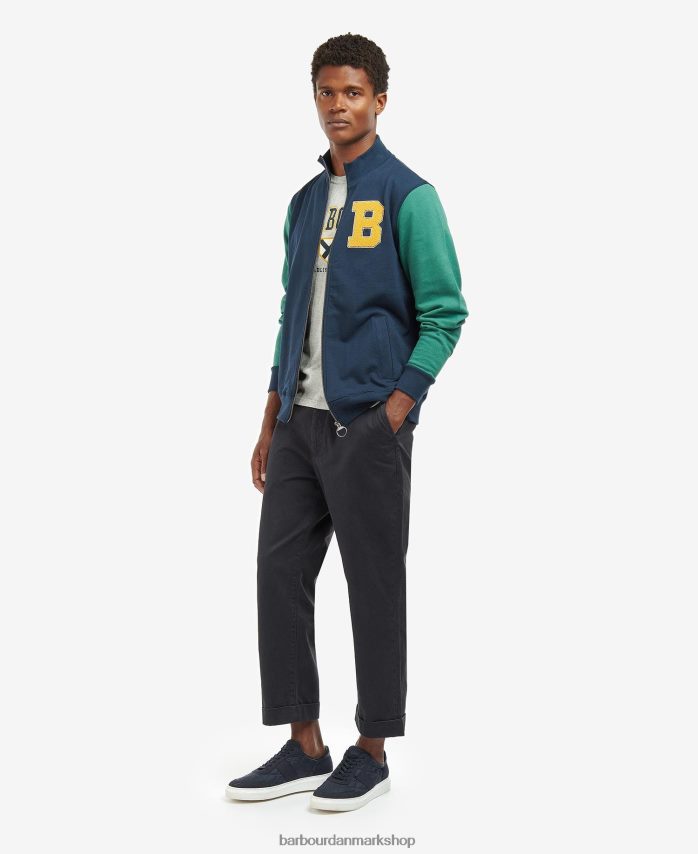 klassisk flåde northgate letterman jakke BR2BR21016 Mænd Barbour tøj