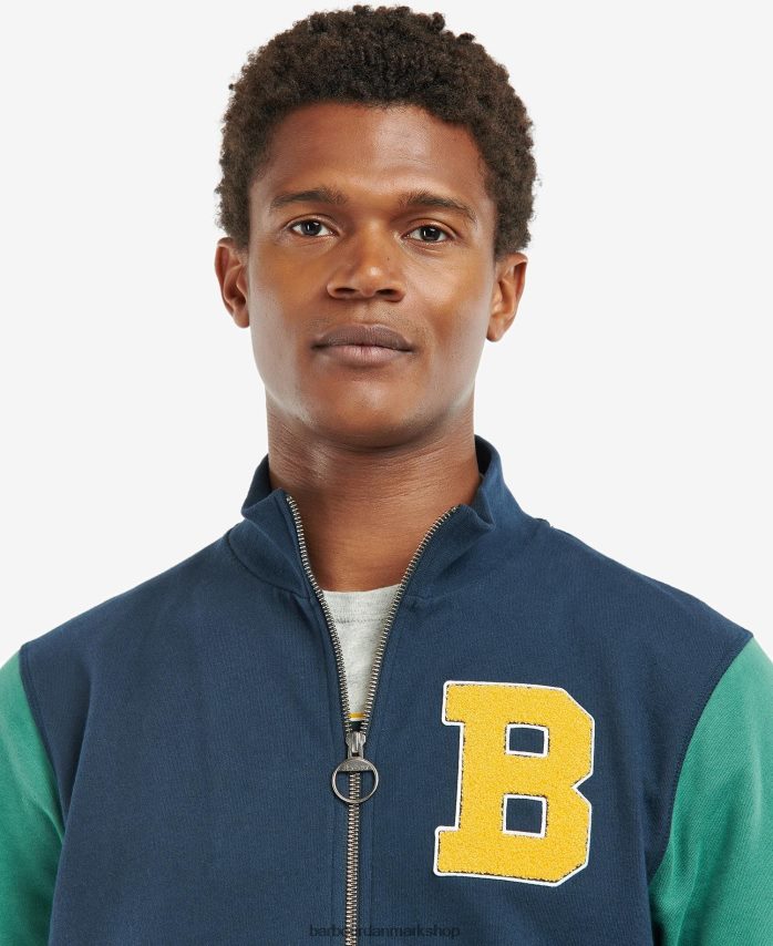 klassisk flåde northgate letterman jakke BR2BR21016 Mænd Barbour tøj