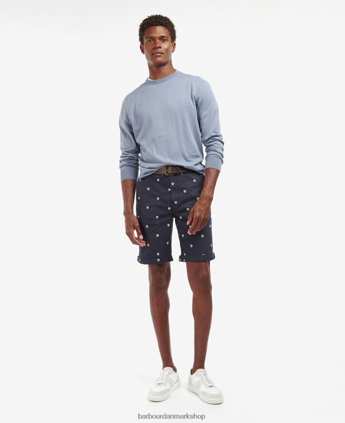 klassisk flåde broderede shorts BR2BR21230 Mænd Barbour tøj