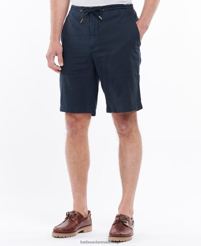militærgrønt hør bomuld mix shorts BR2BR21148 Mænd Barbour tøj