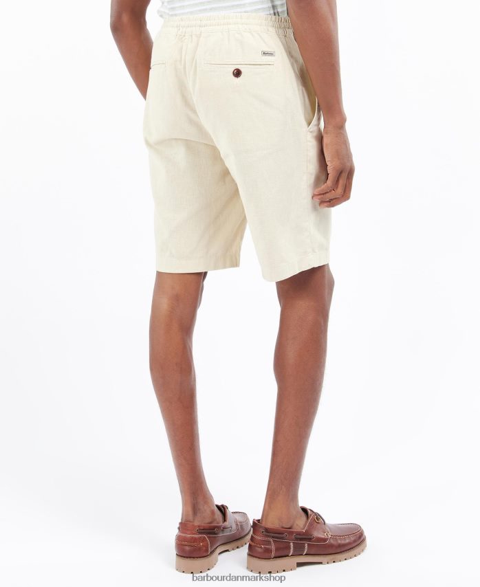 militærgrønt hør bomuld mix shorts BR2BR21155 Mænd Barbour tøj