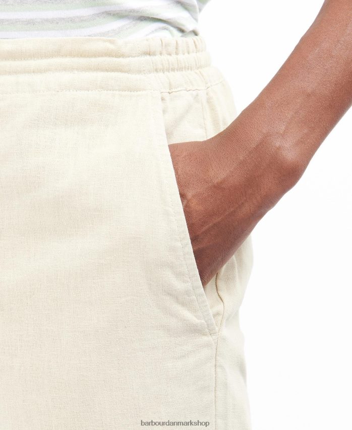 militærgrønt hør bomuld mix shorts BR2BR21155 Mænd Barbour tøj