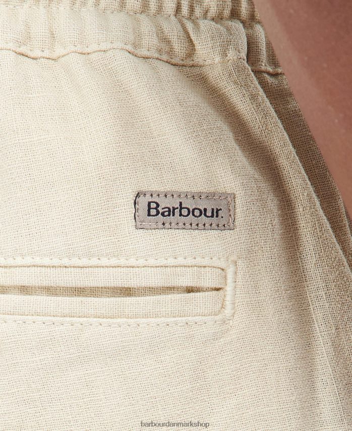 militærgrønt hør bomuld mix shorts BR2BR21155 Mænd Barbour tøj