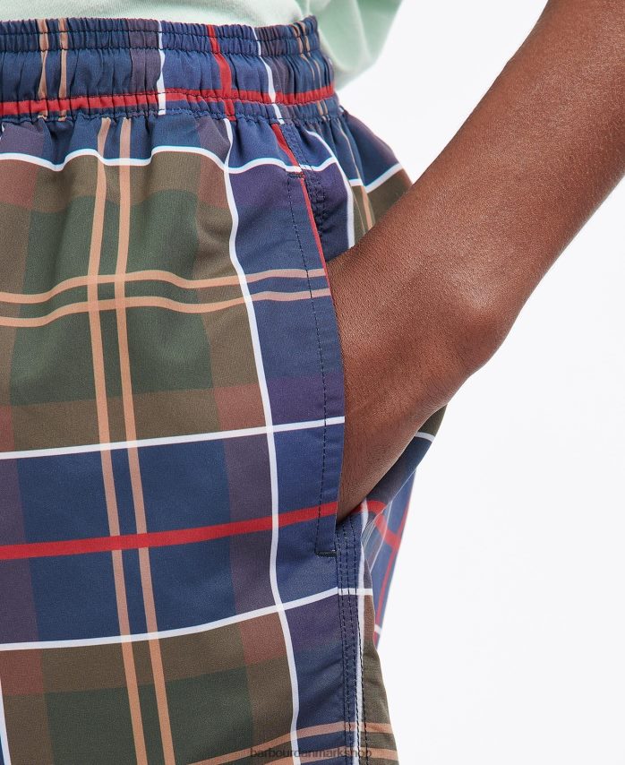 sommer navy tartan tartan badeshorts BR2BR21169 Mænd Barbour tøj