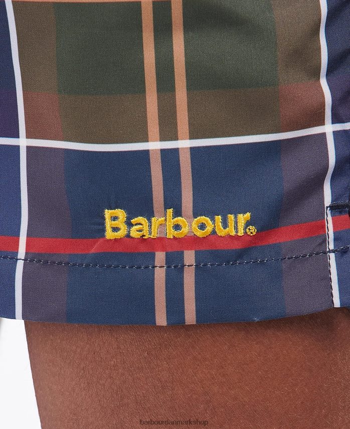 sommer navy tartan tartan badeshorts BR2BR21169 Mænd Barbour tøj