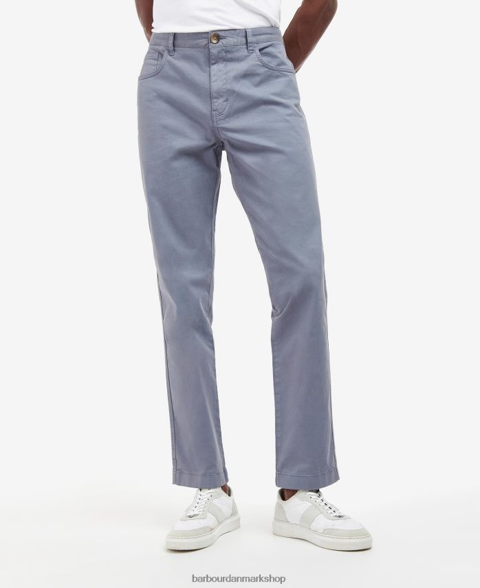 vasket blå overfarvede twillbukser BR2BR21204 Mænd Barbour tøj