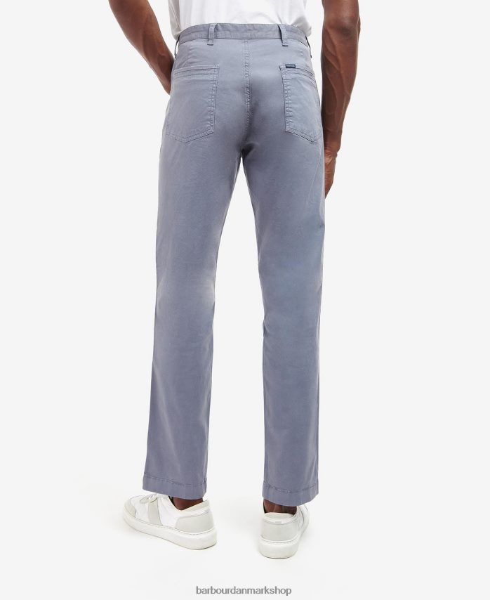 vasket blå overfarvede twillbukser BR2BR21204 Mænd Barbour tøj