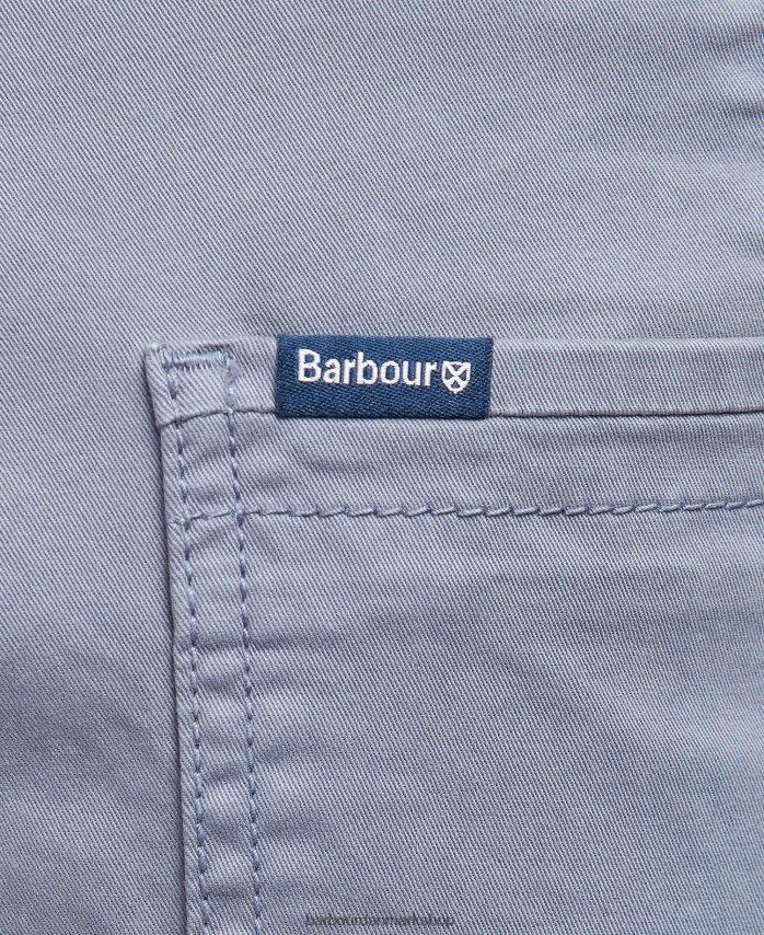 vasket blå overfarvede twillbukser BR2BR21204 Mænd Barbour tøj
