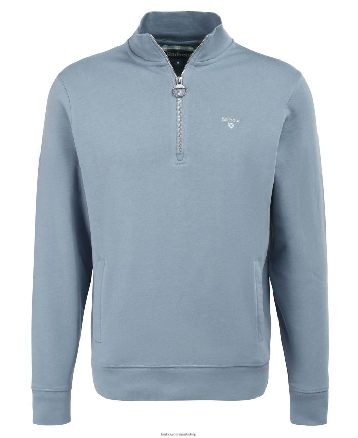 agave grøn barbur rothley sweatshirt med halv lynlås BR2BR21052 Mænd Barbour tøj