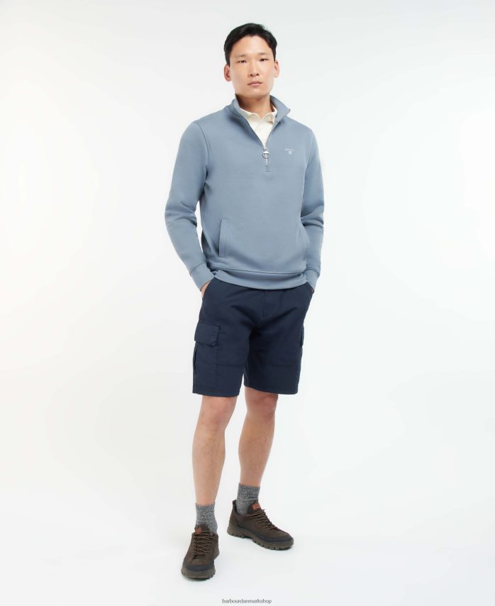 agave grøn barbur rothley sweatshirt med halv lynlås BR2BR21052 Mænd Barbour tøj