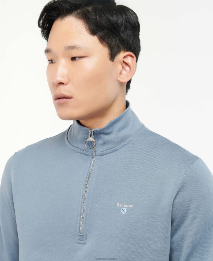 agave grøn barbur rothley sweatshirt med halv lynlås BR2BR21052 Mænd Barbour tøj