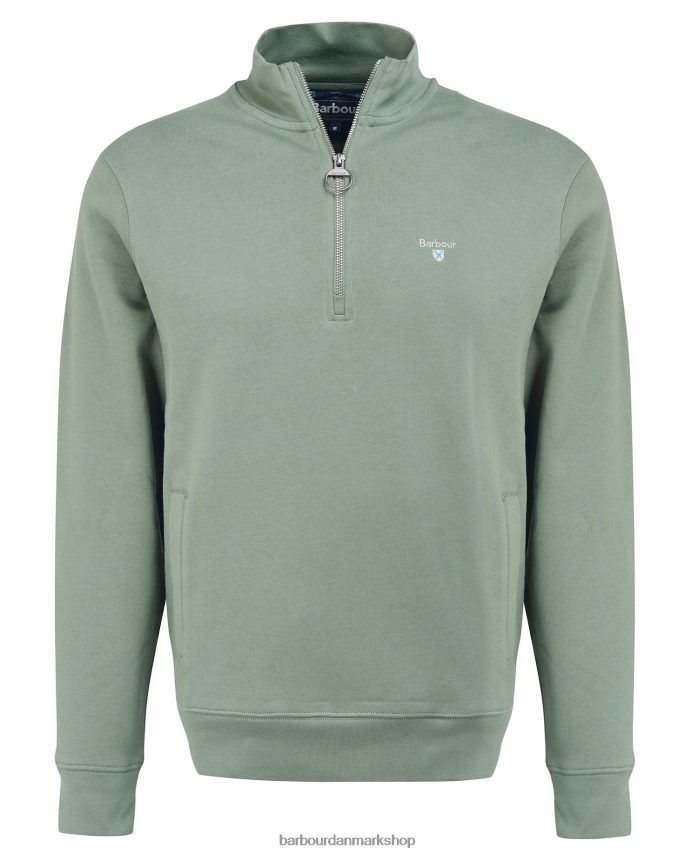 agave grøn barbur rothley sweatshirt med halv lynlås BR2BR21061 Mænd Barbour tøj