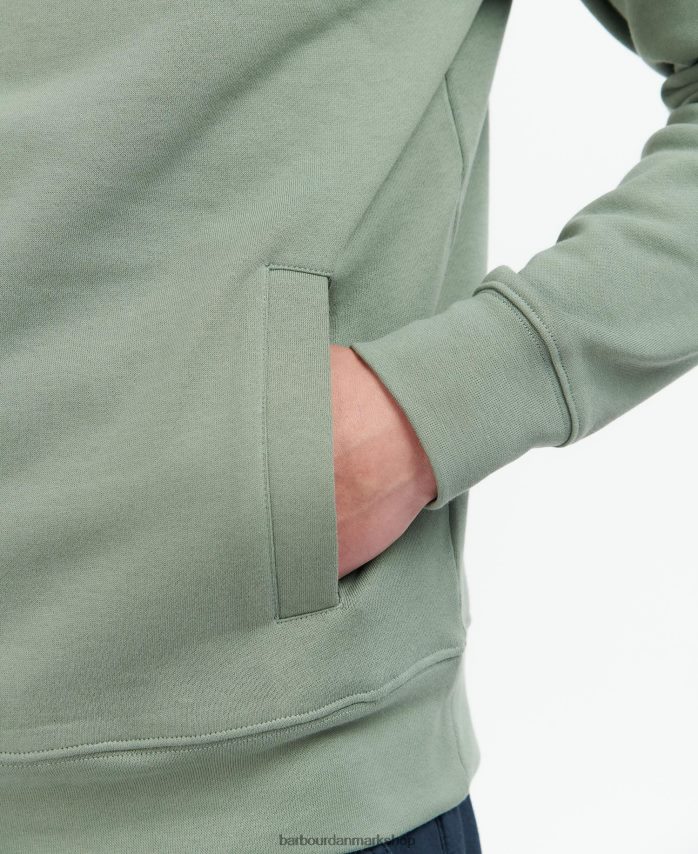 agave grøn barbur rothley sweatshirt med halv lynlås BR2BR21061 Mænd Barbour tøj
