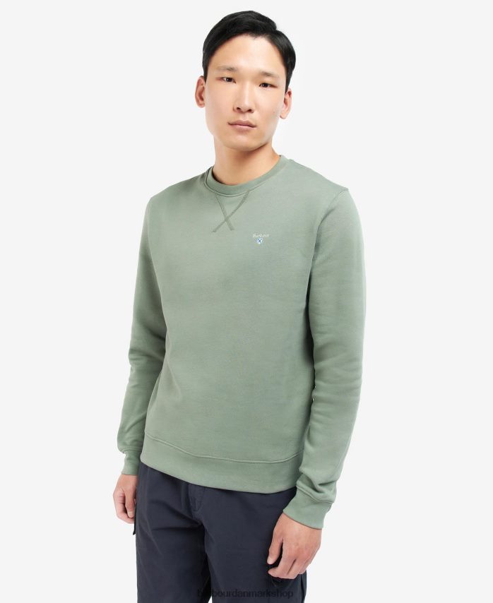agave grøn ridsdale sweatshirt med rund hals BR2BR21059 Mænd Barbour tøj