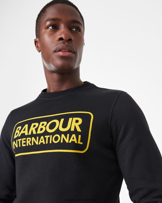 antracit mergel international sweatshirt stort logo BR2BR21023 Mænd Barbour tøj