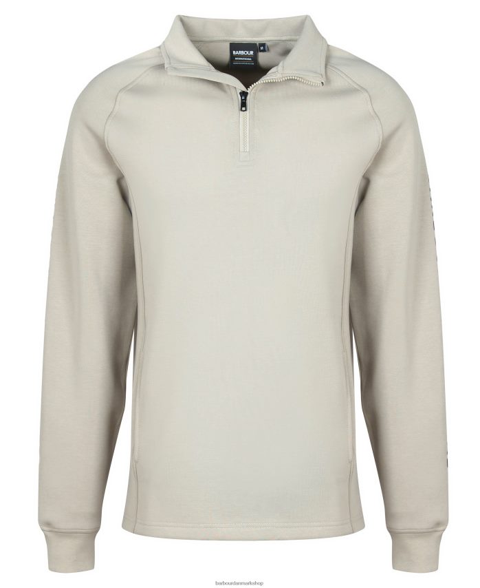 beton wallace sweatshirt med halv lynlås BR2BR21003 Mænd Barbour tøj