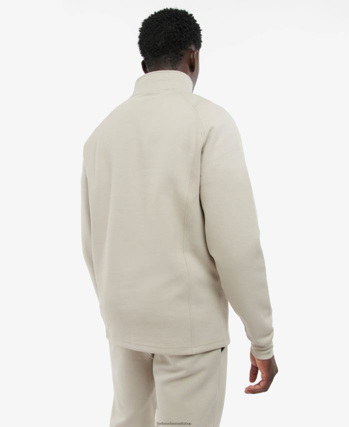 beton wallace sweatshirt med halv lynlås BR2BR21003 Mænd Barbour tøj