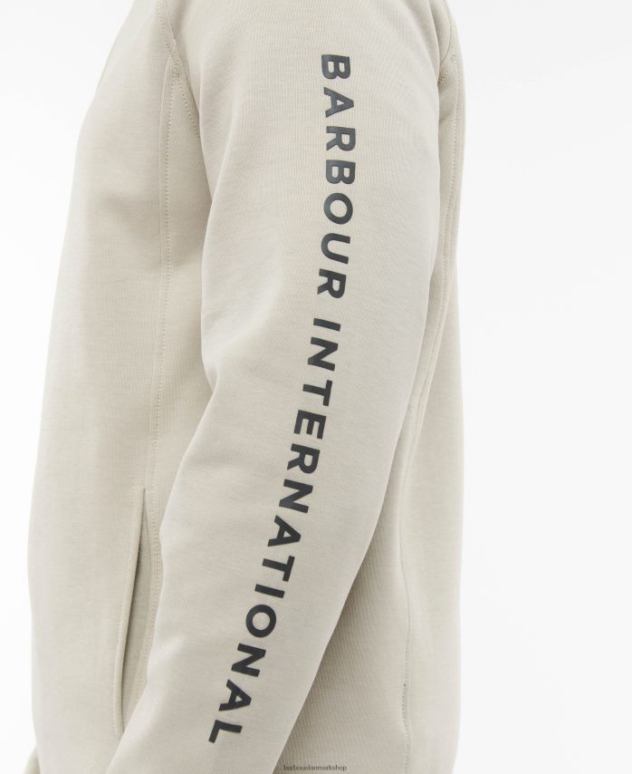 beton wallace sweatshirt med halv lynlås BR2BR21003 Mænd Barbour tøj