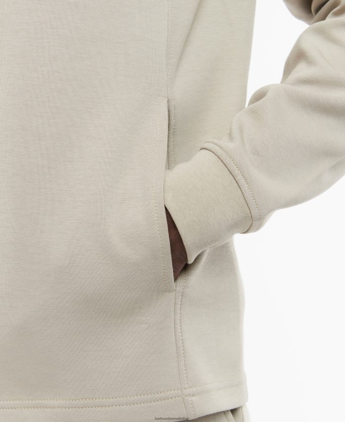 beton wallace sweatshirt med halv lynlås BR2BR21003 Mænd Barbour tøj