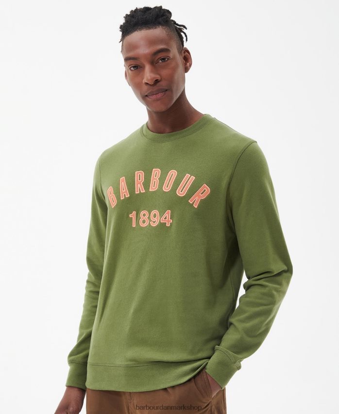 brændt oliven john crew sweatshirt BR2BR21018 Mænd Barbour tøj