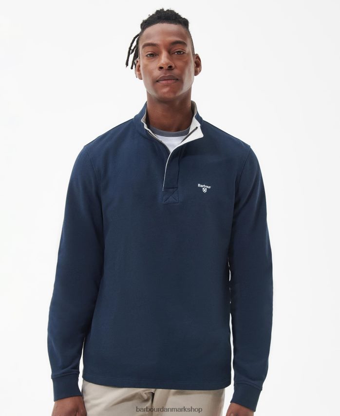 brændt oliven kiphill sweatshirt med halv lynlås BR2BR2981 Mænd Barbour tøj