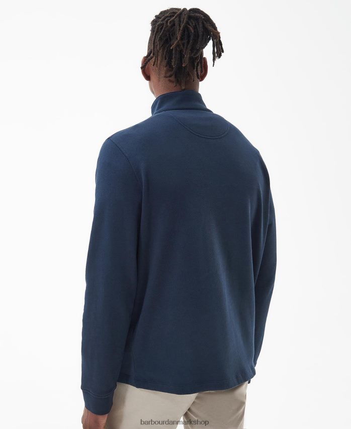 brændt oliven kiphill sweatshirt med halv lynlås BR2BR2981 Mænd Barbour tøj