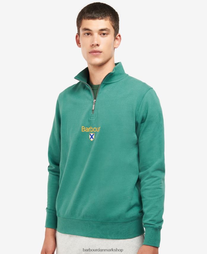 dyb blå trinity halv lynlås BR2BR21055 Mænd Barbour tøj