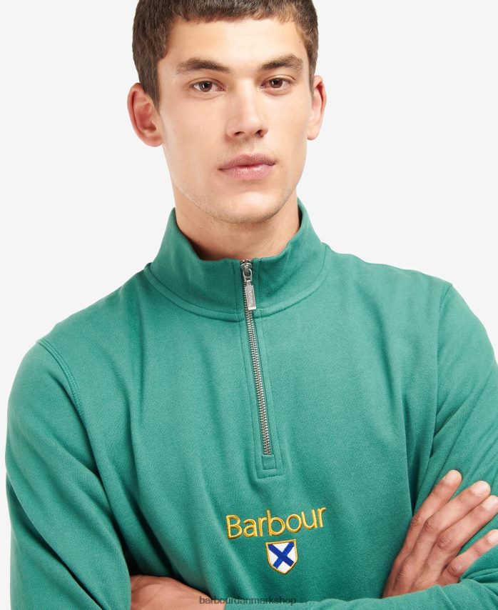 dyb blå trinity halv lynlås BR2BR21055 Mænd Barbour tøj