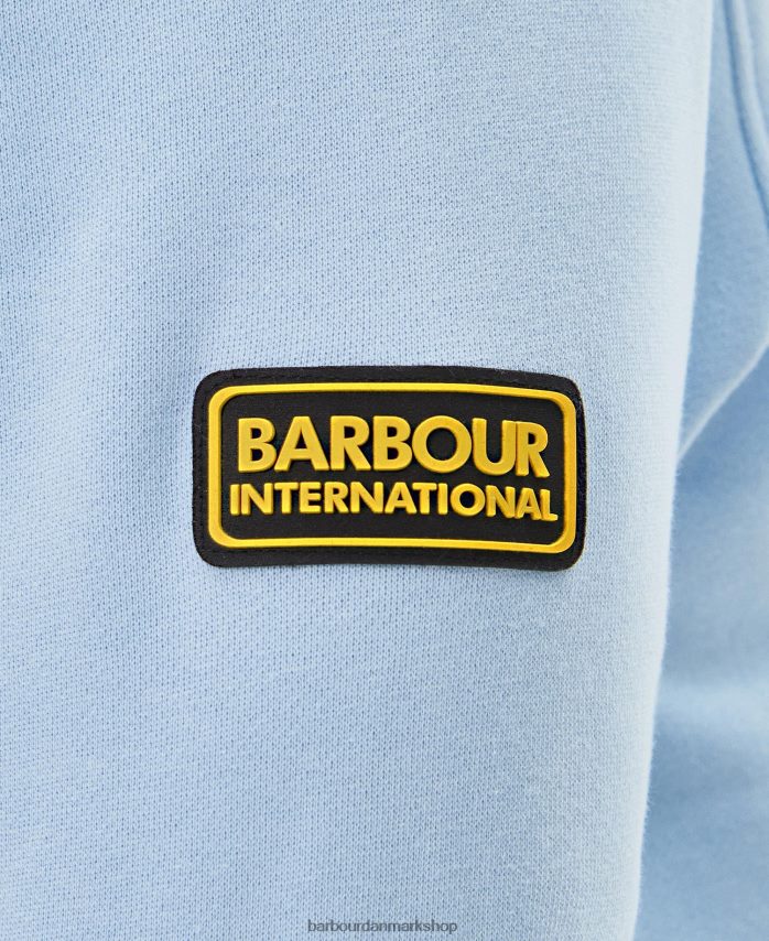 falmet blå badge hættetrøje med halv lynlås BR2BR21029 Mænd Barbour tøj