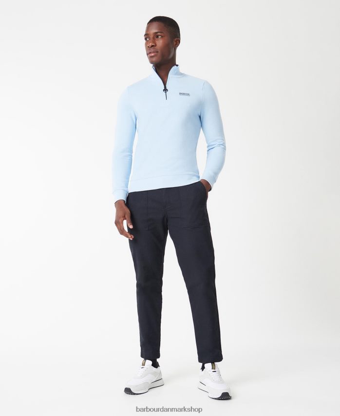 falmet blå essentiel sweatshirt med halv lynlås BR2BR2999 Mænd Barbour tøj