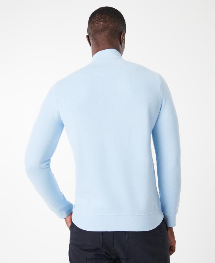 falmet blå essentiel sweatshirt med halv lynlås BR2BR2999 Mænd Barbour tøj