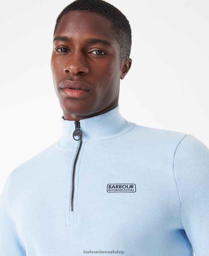 falmet blå essentiel sweatshirt med halv lynlås BR2BR2999 Mænd Barbour tøj