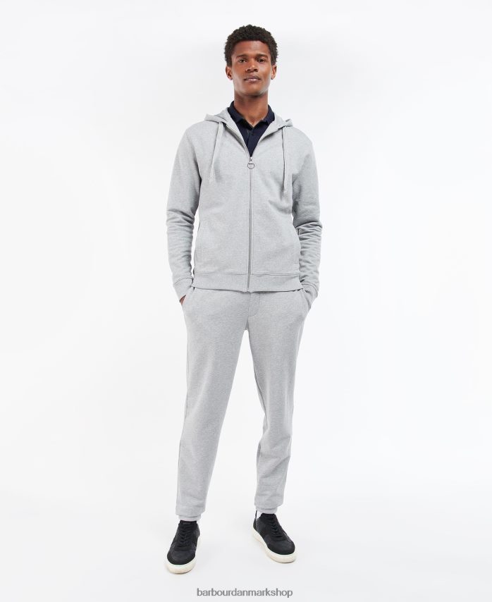 grå mergel wallington hættetrøje med lynlås BR2BR21001 Mænd Barbour tøj
