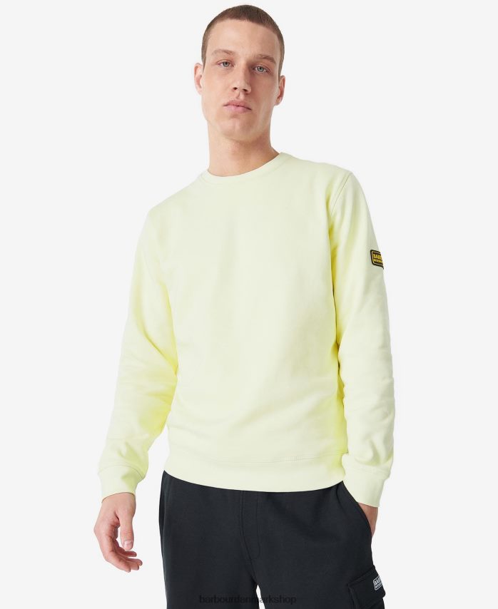 gul dis racer badge sweatshirt BR2BR21039 Mænd Barbour tøj