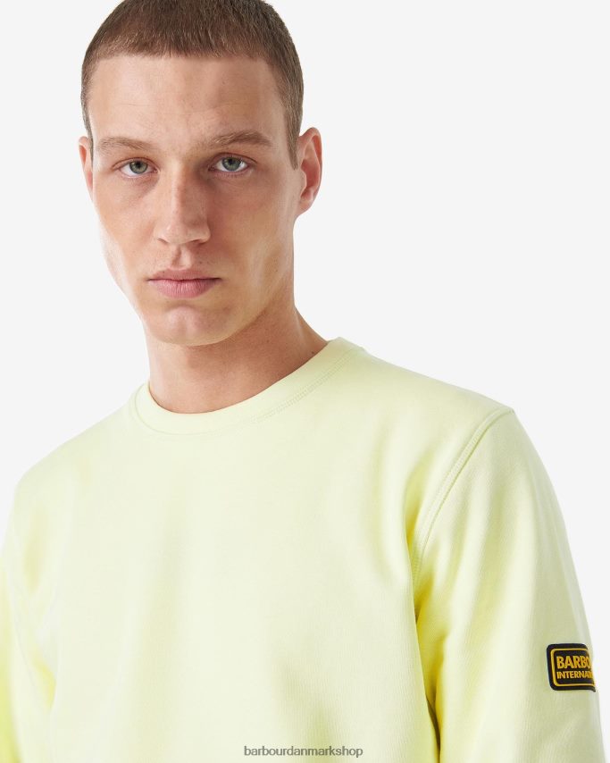 gul dis racer badge sweatshirt BR2BR21039 Mænd Barbour tøj