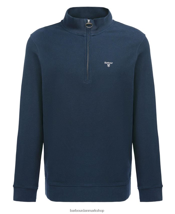 hvid røg birkrigg sweatshirt med halv lynlås BR2BR2990 Mænd Barbour tøj