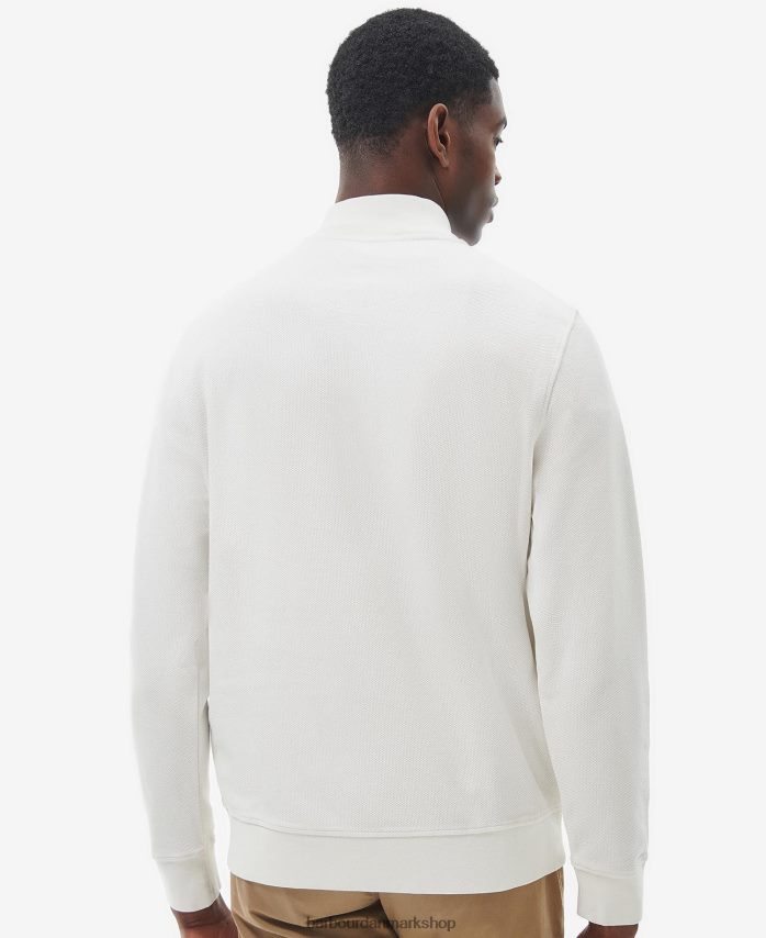 hvid røg birkrigg sweatshirt med halv lynlås BR2BR2991 Mænd Barbour tøj