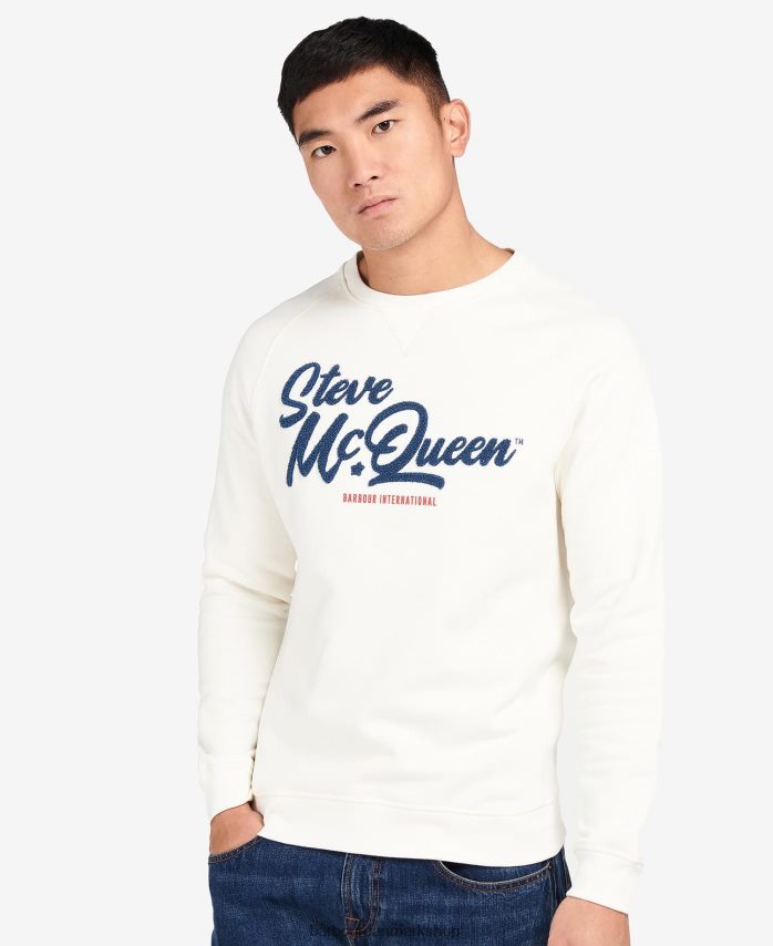 hviske hvid holts grafisk sweatshirt BR2BR21063 Mænd Barbour tøj