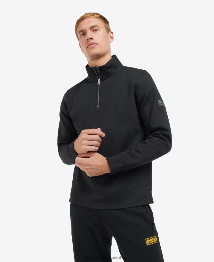 klassisk sort fjeder halv lynlås BR2BR2993 Mænd Barbour tøj