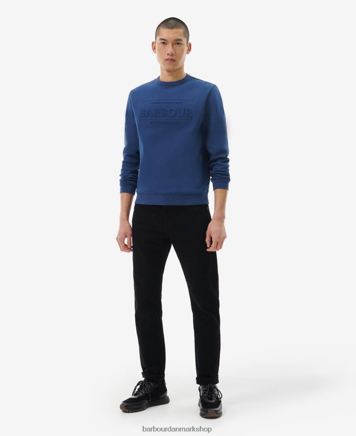 mørk denim stempel sweatshirt BR2BR21035 Mænd Barbour tøj