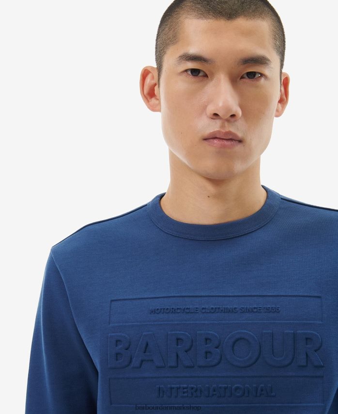 mørk denim stempel sweatshirt BR2BR21035 Mænd Barbour tøj