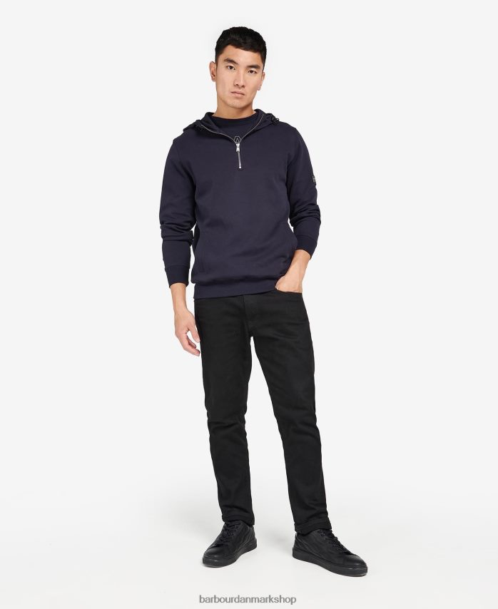 nattehimmel hoxton hættetrøje med halv lynlås BR2BR21064 Mænd Barbour tøj